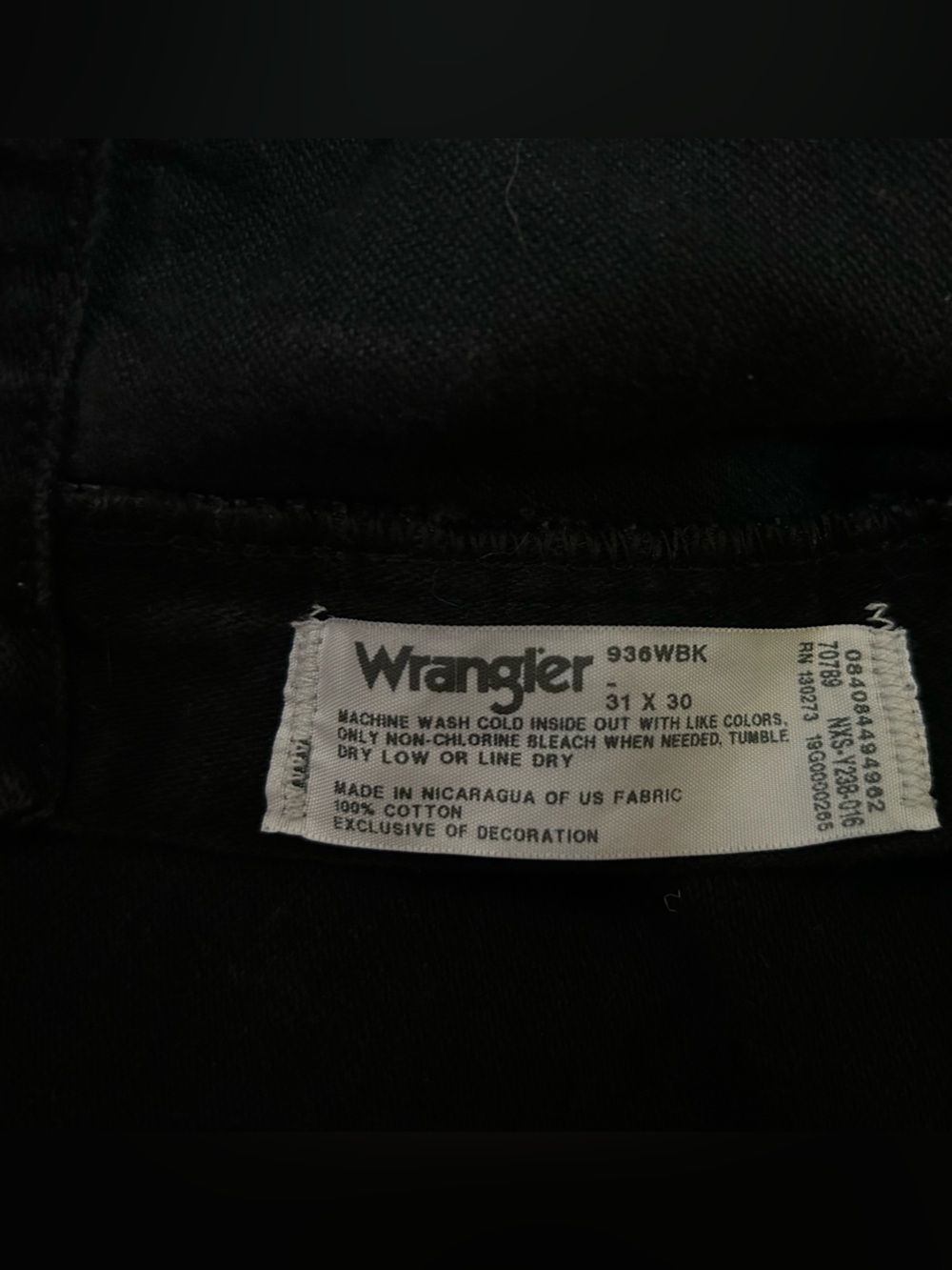 Wrangler Black Straight-Leg Jeans - Picture 8 of 8